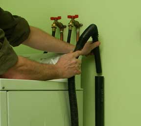 washing drain machine hose installation install put