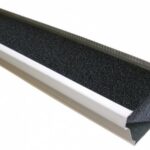 A polyurethane foam gutter guard insert over a white background.