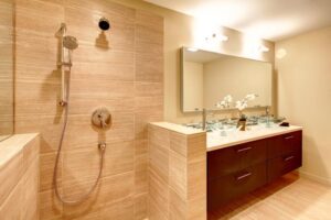 stone shower wall hanging cabinets