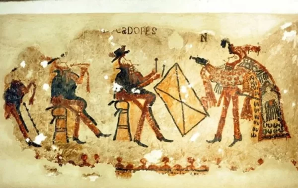 Ancient Mayan murals found underneath the kitchen paint of a Guatemalan home