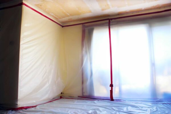 room sealed for asbestos removal