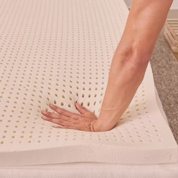 A latex foam mattress topper