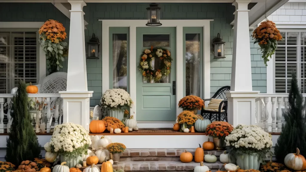 Front porch decor for fall