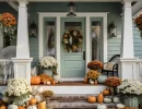 Front porch decor for fall