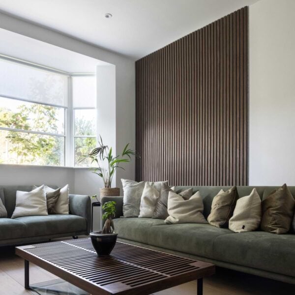 slat wood accent wall